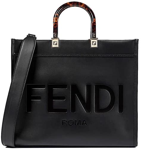 fendi appliqued leather tote|fendi leather tote bags.